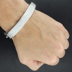 Affordable Men's Diamond Bracelet Bangle 1.76ct Sterling Silver -H'Hen Sale Store affordable mens diamond bracelet bangle 146ct sterling silver p 47446bod