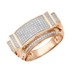 Affordable Men's 10K White Gold Diamond Ring 0.52ct -H'Hen Sale Store affordable mens rings 10k gold diamond ring 052ct p 7112 ro