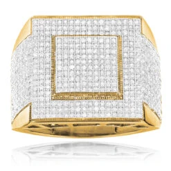 Affordable Men's 10K White Gold Diamond Ring 1.30ct 8 Affordable Men's 10K White Gold Diamond Ring 1.30ct -H'Hen Sale Store affordable mens rings 10k gold diamond ring 130ct p 7108 ye