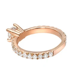 Affordable Princess Cut Diamond Engagement Ring 1.5 Carat 14K Rose Gold -H'Hen Sale Store affordable princess cut diamond engagement ring 15 carat 14k gold 000803 backro