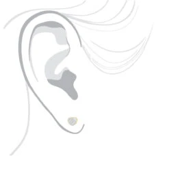 Affordable Real Diamond Heart Earrings Studs For Women & Girls 10K Yellow Gold -H'Hen Sale Store affordable real diamond heart earrings studs for women girls solid 10k gold 501462 body yellow