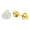 Affordable Real Diamond Heart Earrings Studs For Women & Girls 10K Yellow Gold 2 Affordable Real Diamond Heart Earrings Studs For Women & Girls 10K Yellow Gold -H'Hen Sale Store affordable real diamond heart earrings studs for women girls solid 10k gold 501462 yellow