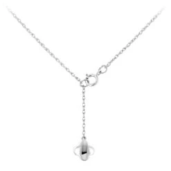 14K White Gold Ladies Diamond Alhambra Necklace 1/3ct -H'Hen Sale Store alhambra jewelry 14k gold ladies diamond necklace 13ct backwh