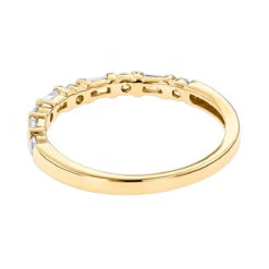 14K Yellow Gold Baguette Round Diamond Women's Wedding/Anniversary Band 0.4ct -H'Hen Sale Store anniversary rings 14k gold baguette round diamond womens wedding band 04ct backye