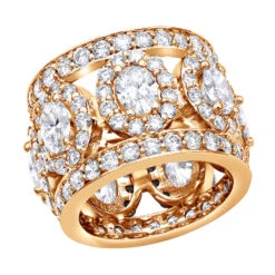 Unique 18K White Gold Designer Wide Diamond Eternity/Anniversary Band 9ct 10 Unique 18K White Gold Designer Wide Diamond Eternity/Anniversary Band 9ct -H'Hen Sale Store anniversary rings unique 18k gold designer wide diamond eternity band 9ct ro