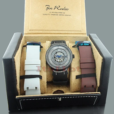 Automatic Men's Joe Rodeo Diamond Watch 2.20ct 7 Automatic Men's Joe Rodeo Diamond Watch 2.20ct - Image 5