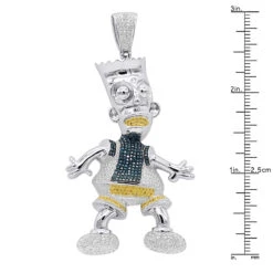 Bart Simpson Diamond Pendant 0.75ct Sterling Silver 8 Bart Simpson Diamond Pendant 0.75ct Sterling Silver -H'Hen Sale Store bart simpson diamond pendant 075ct sterling silver p 47930 rulerwh