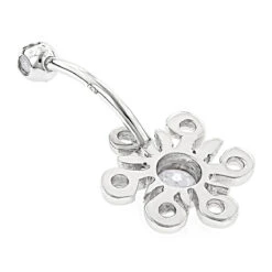Belly Button Ring 14K White Gold Diamond Belly Sun 0.77 9 Belly Button Ring 14K White Gold Diamond Belly Sun 0.77 -H'Hen Sale Store belly button rings 14k gold diamond belly ring sun 077 p 6273 backwh