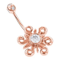 Belly Button Ring 14K White Gold Diamond Belly Sun 0.77 8 Belly Button Ring 14K White Gold Diamond Belly Sun 0.77 -H'Hen Sale Store belly button rings 14k gold diamond belly ring sun 077 p 6273 ro