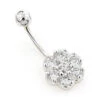 Belly Button Ring 14K White Gold With Flower Diamond 0.79 2 Belly Button Ring 14K White Gold With Flower Diamond 0.79 -H'Hen Sale Store belly button rings gold diamond belly ring flower 079 p 6269 wh