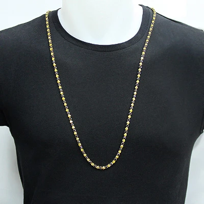 Black And Yellow Diamond Chain Necklace 20.87ct 10K Yellow Gold 5 Black And Yellow Diamond Chain Necklace 20.87ct 10K Yellow Gold - Image 3