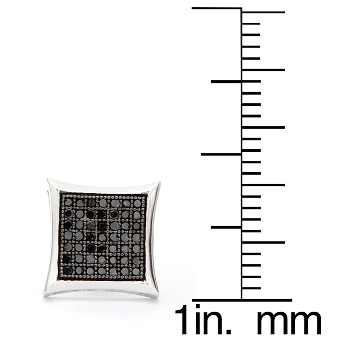 Black Diamond Earrings 0.50ct Sterling Silver 6 Black Diamond Earrings 0.50ct Sterling Silver - Image 4