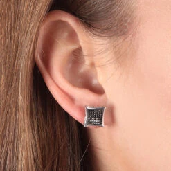 Black Diamond Earrings 0.50ct Sterling Silver 8 Black Diamond Earrings 0.50ct Sterling Silver -H'Hen Sale Store black diamond earrings 050ct sterling silver p 44201bod