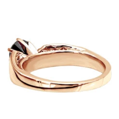 Thin Black Diamond Engagement Ring 0.74ct 14K White Gold -H'Hen Sale Store black diamond engagement ring 074ct 14k gold p 45910 backro