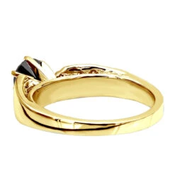 Thin Black Diamond Engagement Ring 0.74ct 14K White Gold -H'Hen Sale Store black diamond engagement ring 074ct 14k gold p 45910 backye