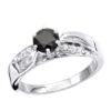 Thin Black Diamond Engagement Ring 0.74ct 14K White Gold -H'Hen Sale Store black diamond engagement ring 074ct 14k gold p 45910 wh