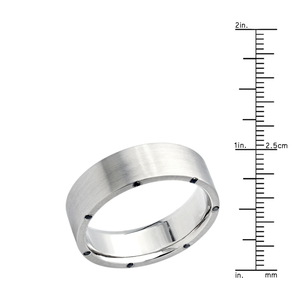 Black Diamond Eternity Band For Men In Platinum 0.21ct 7mm Wide 6 Black Diamond Eternity Band For Men In Platinum 0.21ct 7mm Wide - Image 4