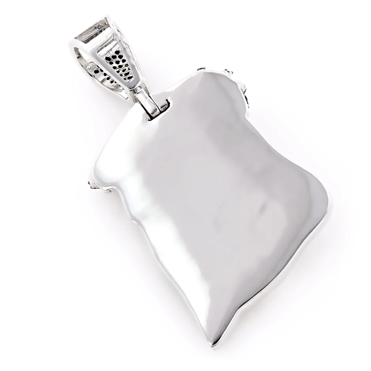 Black Diamond Jesus Head Face Pendant Mini 0.75ct 10K White Gold 6 Black Diamond Jesus Head Face Pendant Mini 0.75ct 10K White Gold - Image 4