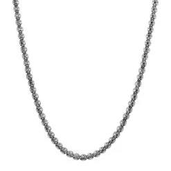 Black Diamond 10K Black Gold Eternity Diamond Chain Necklace 20in-40in