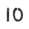 14K Black Plated Gold Black Diamond Hoop Earrings 1.93ct -H'Hen Sale Store black diamond jewelry 14k diamond hoop earrings 193ct p 35678 bl