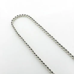 Black Diamond Eternity Diamond Necklace Sterling Silver Chain