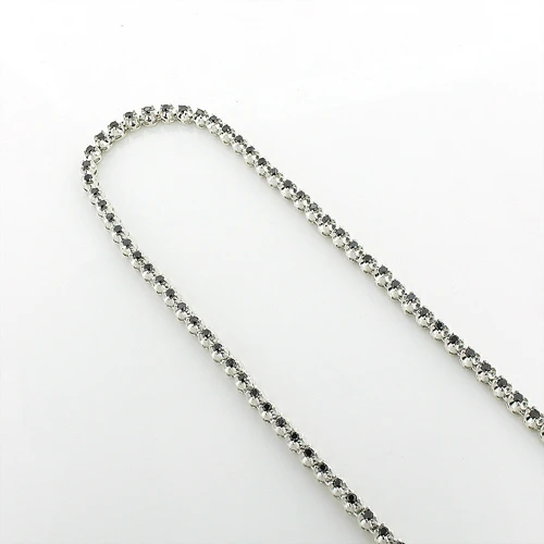 Black Diamond Eternity Diamond Necklace Sterling Silver Chain 3 Black Diamond Eternity Diamond Necklace Sterling Silver Chain