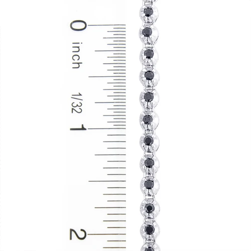 Black Diamond Eternity Diamond Necklace Sterling Silver Chain 6 Black Diamond Eternity Diamond Necklace Sterling Silver Chain - Image 4