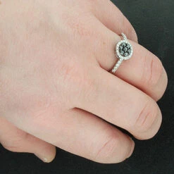 Black Diamond Promise Ring 14K White Gold 0.52ct -H'Hen Sale Store black diamond promise ring 14k 052ct p 6870bod