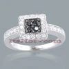 14K White Gold White & Black Diamond Ring 0.64ct 2 14K White Gold White & Black Diamond Ring 0.64ct -H'Hen Sale Store black diamond rings 14k white black diamond ring 064ct p 6696