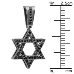 Black Diamond Star Of David Pendant 1.44ct 14K Black Plated Gold 21 Black Diamond Star Of David Pendant 1.44ct 14K Black Plated Gold -H'Hen Sale Store black diamond star of david pendant 144ct 14k gold p 50027 rulerbl