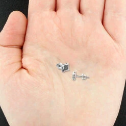 Real Black Diamond Stud Earrings Sterling Silver Square Kites 0.1ct 9 Real Black Diamond Stud Earrings Sterling Silver Square Kites 0.1ct -H'Hen Sale Store black diamond stud earrings 010ct sterling silver p 40337box