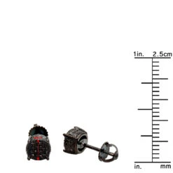 Black Diamond Stud Earrings 0.25ct Sterling Silver -H'Hen Sale Store black diamond stud earrings 025ct sterling silver p 45412 ruler