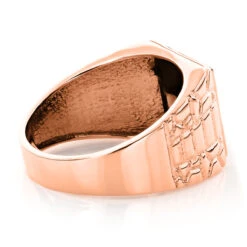 Black Onyx And Diamond 14K Rose Gold Men's Ring 0.10ct 5/8 In (16mm) -H'Hen Sale Store black onyx and diamond rings 14k gold mens ring 010ct p 6391 backro