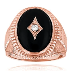 Black Onyx And Diamond 14K White Gold Men's Ring 0.10ct 13/16 In (20mm) 9 Black Onyx And Diamond 14K White Gold Men's Ring 0.10ct 13/16 In (20mm) -H'Hen Sale Store black onyx and diamond rings 14k gold mens ring 010ct p 6392 ro