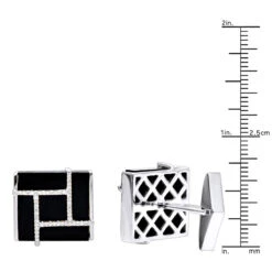 Black Onyx And Diamonds 14K Yellow Gold Men's Cufflinks 23 Black Onyx And Diamonds 14K Yellow Gold Men's Cufflinks -H'Hen Sale Store black onyx and diamonds 14k gold mens cufflinks rulerwh