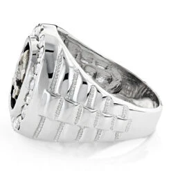 Black Onyx Diamond 14K White Gold Anchor Ring 1.50ct -H'Hen Sale Store black onyx diamond rings 14k gold anchor ring 150ct p 6396 backwh