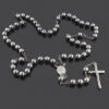 Black Sterling Silver Rosary Beads - Diamond Cut -H'Hen Sale Store black sterling silver rosary beads diamond cut p 41309