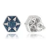 Blue Diamond Star Earrings 0.3ct Sterling Silver