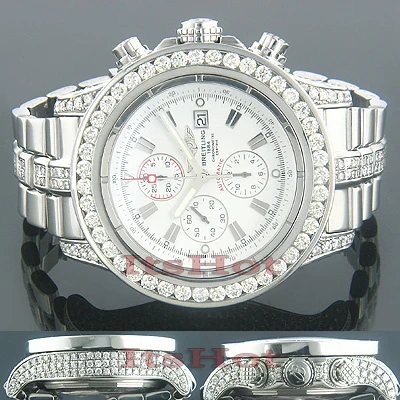 Breitling Super Avenger Men's Chronograph Diamond Watch 12.00 Ctw 3 Breitling Super Avenger Men's Chronograph Diamond Watch 12.00 Ctw