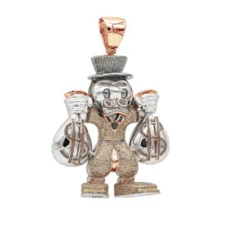 Cartoon Characters Scrooge McDuck Diamond Pendant In Sterling Silver 4.25ct -H'Hen Sale Store cartoon characters scrooge mcduck diamond pendant in sterling silver 425ct ro