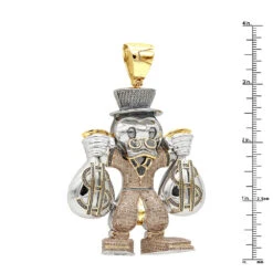 Cartoon Characters Scrooge McDuck Diamond Pendant In Sterling Silver 4.25ct -H'Hen Sale Store cartoon characters scrooge mcduck diamond pendant in sterling silver 425ct rulerye