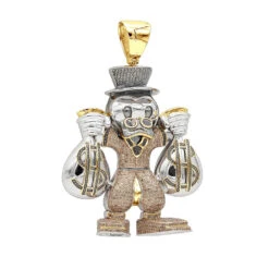 Cartoon Characters Scrooge McDuck Diamond Pendant In Sterling Silver 4.25ct -H'Hen Sale Store cartoon characters scrooge mcduck diamond pendant in sterling silver 425ct ye