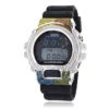 Casio 6900 G-SHOCK White Blue Green Brown Yellow Diamonds Bezel Watch 5ct
