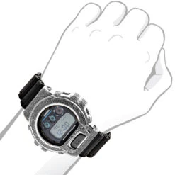 Casio G-Shock Black Diamond Watch DW6900 3.5ct -H'Hen Sale Store casio g shock black diamond watch dw6900 35ct 3