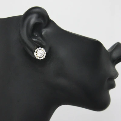 Champagne Color Diamond Earrings 0.60ct 10K Yellow Gold 4 Champagne Color Diamond Earrings 0.60ct 10K Yellow Gold - Image 2