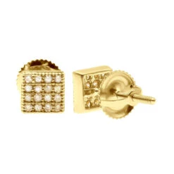 Champagne Diamond Stud Earrings 0.23ct 10K Yellow Gold