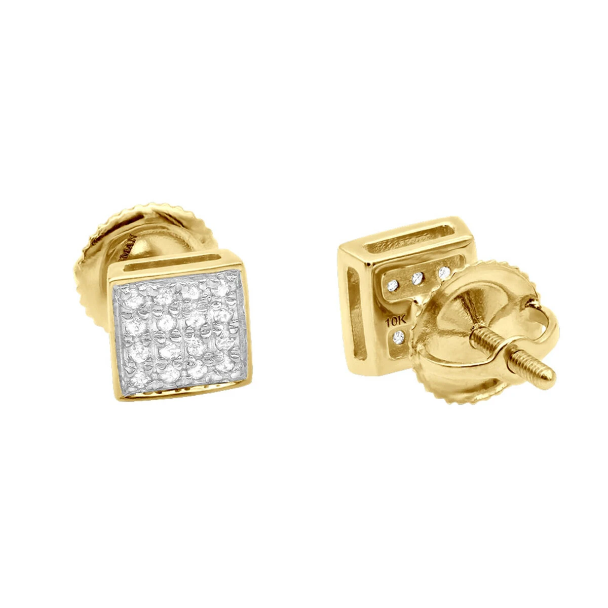 Classic Diamond Stud Earrings 0.11ct 10K White Gold 4 Classic Diamond Stud Earrings 0.11ct 10K White Gold - Image 2