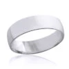Classic Thin Men's Wedding Band Solid 14K White Gold 6mm