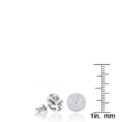 Cluster Diamond Earrings Studs G Color VS Clarity By Luxurman 1.5ct 13 Cluster Diamond Earrings Studs G Color VS Clarity By Luxurman 1.5ct -H'Hen Sale Store cluster diamond earrings studs g color vs clarity by luxurman 15ct rulerwh