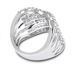 Ladies 3.50 Carat Diamond Cocktail Ring 14K White Gold -H'Hen Sale Store cocktail rings ladies 4 carat diamond ring 14k gold backwh